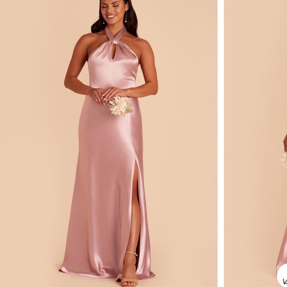 Birdy Grey Monica Dress - Shiny Satin English Rose - Picture 1 of 5